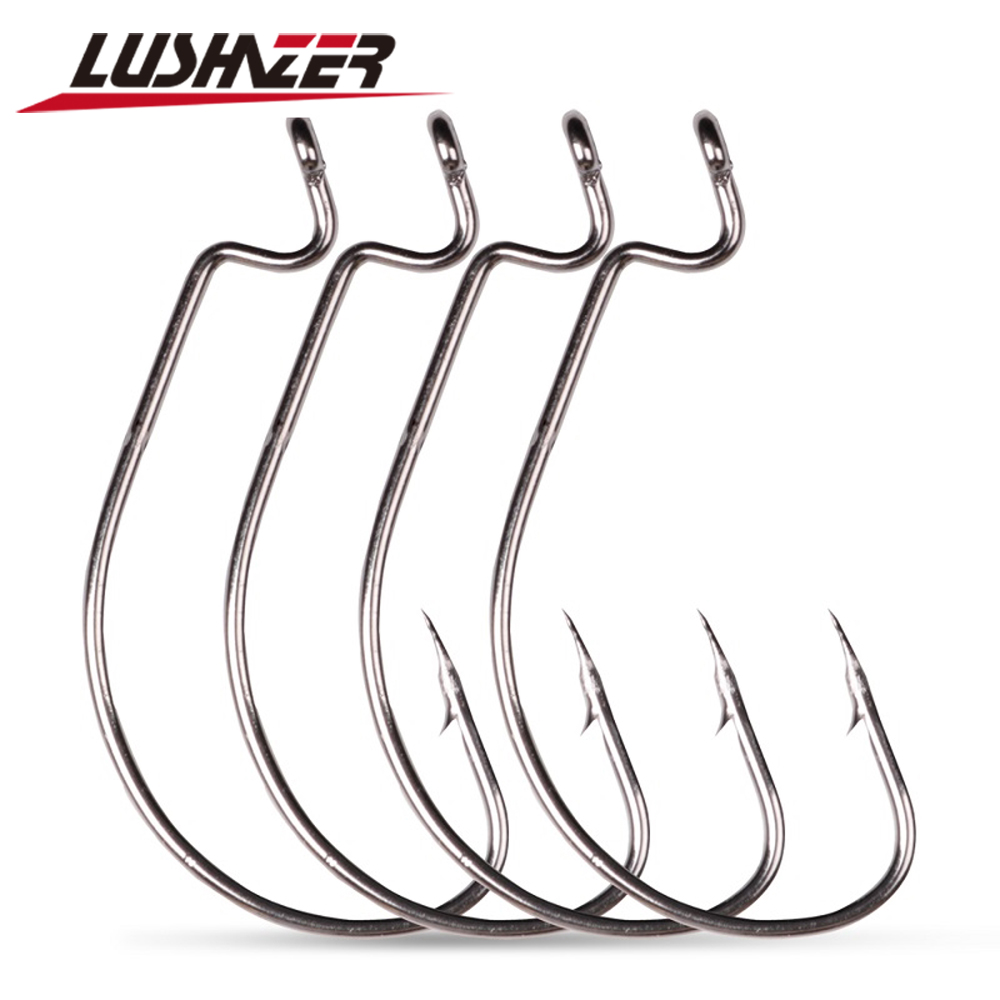 Fishing Hook Assortment - LUSHAZER 10 ชิ้น/ล็อตตะขอตกปลาคาร์บอน Jig Crank Big