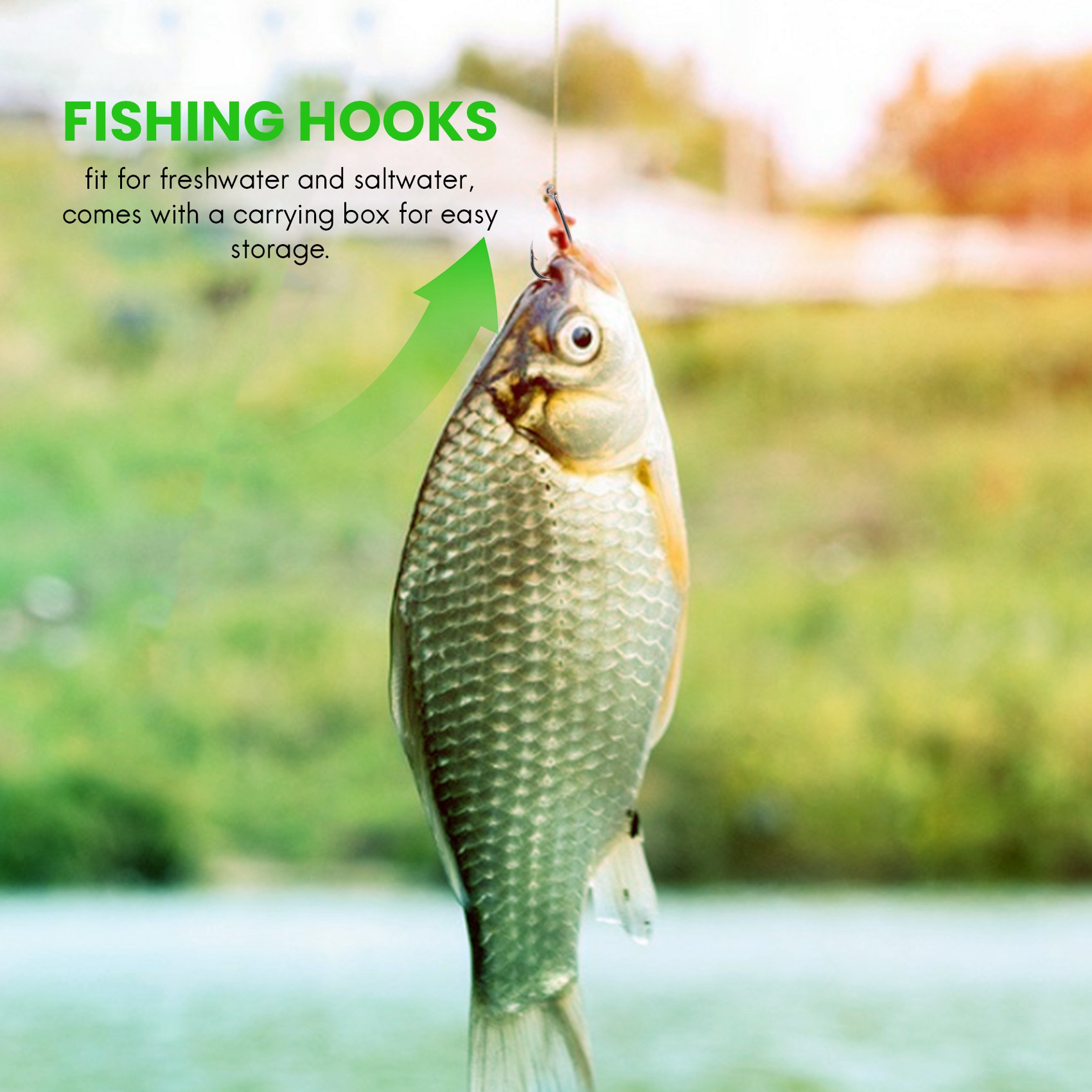 Fishing Hook Size - สินค้ามาใหม่ 500 ชิ้น/ชุด ขนาดผสม # ชุดเบ็ดตกปลาคาร์ปเหล็กกล้าคาร์บอนสูง