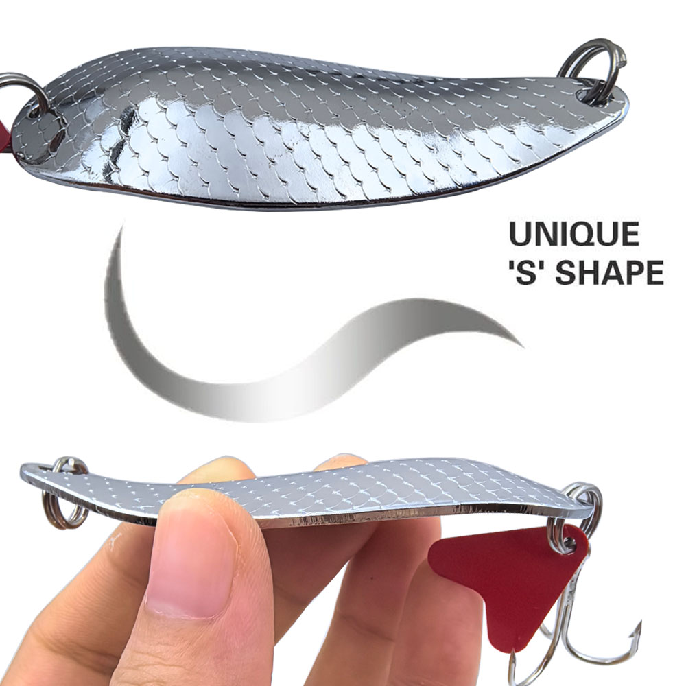 เหยื่อตกปลาทรงช้อน สีเงิน สีทอ - Fishing Hook Treble บทวิจารณ์และราคา